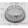 YunGenu SUS304 Stainless Steel Roof Dome Drain Cover Strainer Anti-Clogging