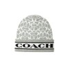 Coach Women's Signature C Logo Beanie, Chalk, One Size
