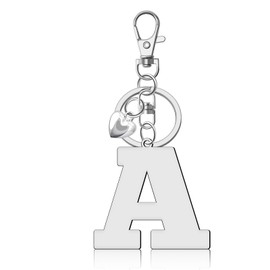 Ximalun Letter A-Z Keyring for Women Alphabet Initial Letter Keyring Cute Keychain Bag Charm Female Girls Women Christmas Birthday Gift Purse Backpack Handbag Decor