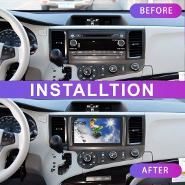 For Toyota Sienna 2011-2014 Radio Car Stereo Carplay Android 12 GPS Navi WIFI BT