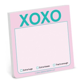 1-Count Knock Knock XOXO Sticky Note Pad (Pastel Version), 3 x 3-inches Each