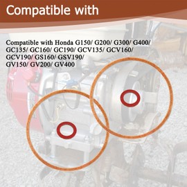 Replace 16010-883-015 Carburetor Float Bowl Gasket Kit, Bowl Gaskets and Bolt Washer for Honda G150 G200 GC190A GCV135A G300 GCV160 Engine, Bowl Washers for Troy Bilt Power Washer Motor leaks Fuel