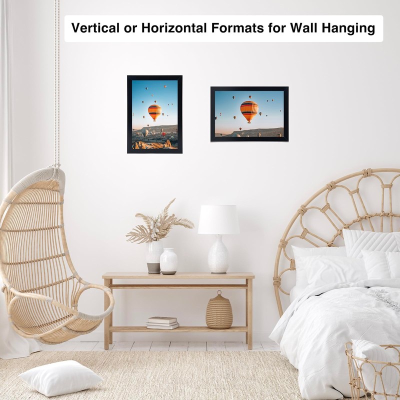 JCJMY 6x10 Picture Frame Black for Wall Hanging or Tabletop,