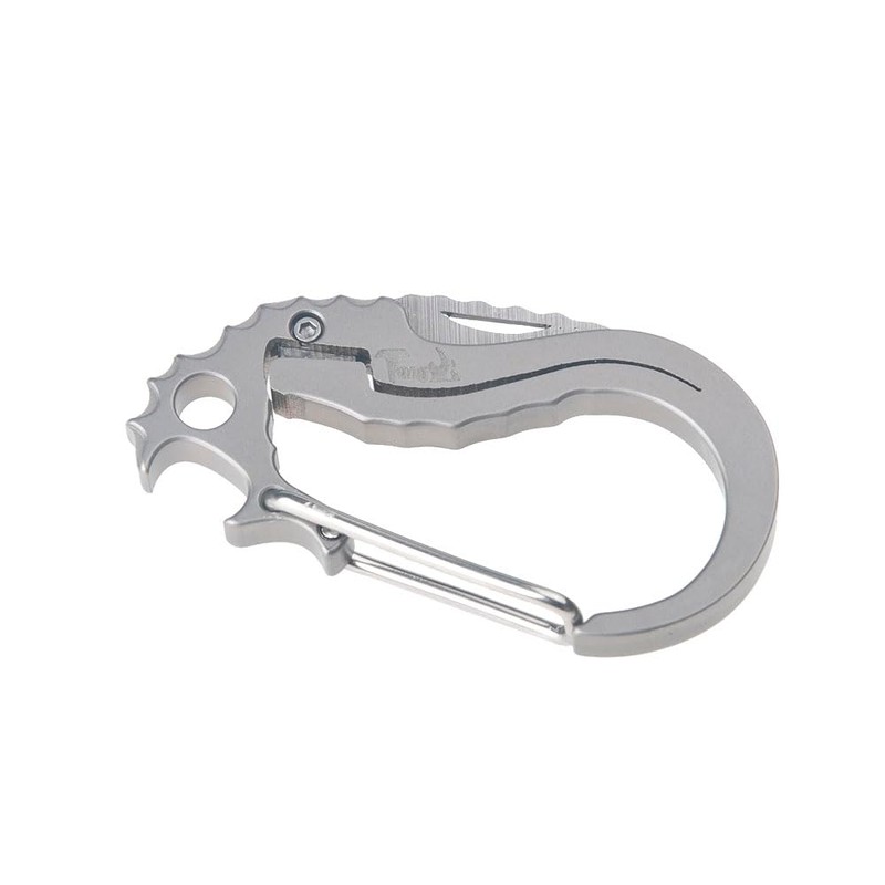 Tungyi Titanium Carabiner Keychain Clip, 3-in-1 Multi Function Keychain Looking