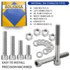 304 Stainless Steel Engine Bolt Kit 54pcs (7Pack) Compatible for