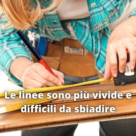 GEMINI ALPHA Carpenter's pencil, Technical.Two-color pencils| Red and Blue-12 pcs.For marking or writing on Various Materials, e.g. on Wood, Brick