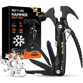 Gifts for Dad from Daughter Son, All in One Tools Hammer Multitool with Snowflake Multi-Tool, Stocking Stuffers for Adults Him, Gifts for Men, 12-in-1 Hammer Multitool