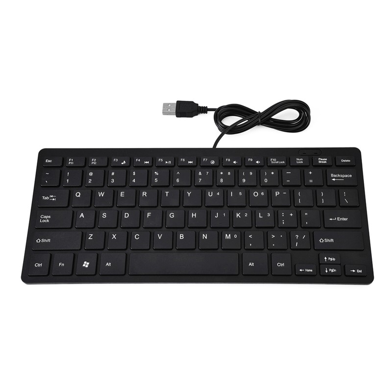 78 Keys Ultra Thin Mini USB Wired Keyboard for Desktop