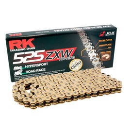 RK Racing Chain GB525ZXW-140 Gold 140 Link XW-Ring Premium High Performance Chain with Connecting Link