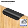 Peaha 12 Pack Black Finger Pulls for Cabinets 4in(100mm) Overall
