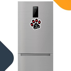Magnet Me Up: I Love My Cane Corso Pup Pawprint Magnet Decal - 5 Inch - Heavy-Duty Automotive Magnet - Showcase Your Affection for Your Cane Corso Puppy - Ideal for Car, Truck, SUV