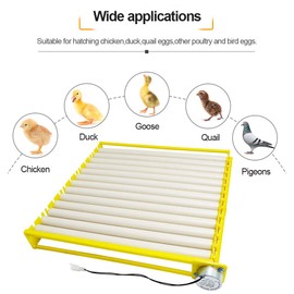 HBtree Automatic Multifunction Incubator Egg Tray Turning Hatcher for Chickens/Ducks/Birds/Poultry（13 Tubes）