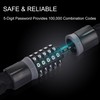 Oture 5-Digit 120 cm Adjustable Security Lock, Heavy Keyless Bicycle