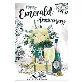 Emerald Anniversary Card 'Happy Emerald Anniversary'