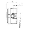 Wiska 10110636 Combi 304 3-221-413 BK Combi 304 Junction Box,