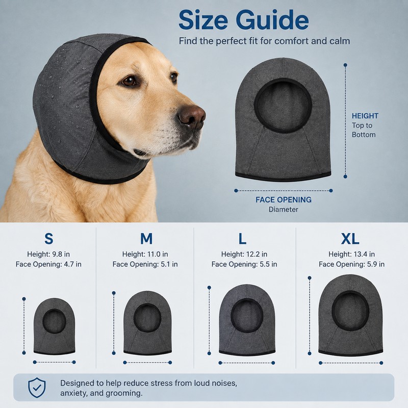 Waterproof Dog Ear Muffs for Grooming & Swimming – Noise-Reducing