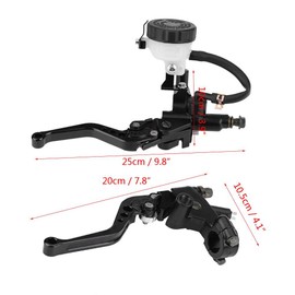 Qiilu Handlebar Motorcycle 22mm, Clutch Levers Brake Master Cylinder Universal 7/8" Motorcycle