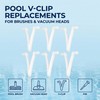 6Pcs White Pool Supply V Clip, Pool Butterfly Clip V
