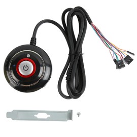 PC Power Button Strong ABS Light Weight Simple Installation Plug and Play PC Power Switch for Internet Cafe 2 USB and Audio