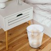 LIFKOME Transparent Trash can 10 Inch Round Clear Plastic Waste