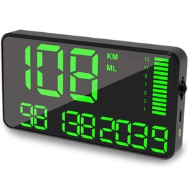 Maizad GPS Speedometer Odometer HUD Digital Display 5.5 inch MPH/KMH with Over Speeding Alarm for All Vehicle Auto Truck Bicycle Motorcycle, Speed, Driving Mileage, Time Calculation