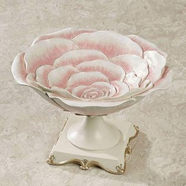 Touch of Class Beautiful Rose Bloom Floral Decorative Centerpiece Bowl Pink