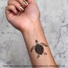 4 x 'Sea Turtle Top View' Temporary Tattoos - Water