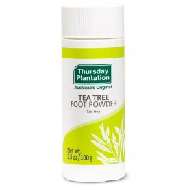 Thursday Plantation 목요일 플랜테이션 티트리 풋 파우더 발 냄새와 땀을 예방하는 데 도움 3.5온스 Thursday Plantation Tea Tree Foot Powder 3.5 oz - Helps Prevent Foot Odor and Sweat [3.5 Ounce (Pack of 1)]