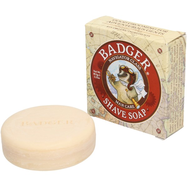 Badger Balm Shave Soap, 89 g