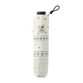 Nifty Colors Bandana Mini 55 1572OF Folding Umbrella, Off-White, Ribs, 21.7 inches (55 cm)