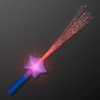 Set of 4 Assorted Star Fiber Optic Light Up Wands