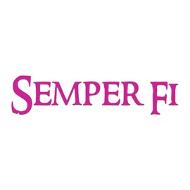 Bargain Max Decals - Semper Fi Marines Sticker Decal Notebook Car Laptop 6" (Hot Pink)