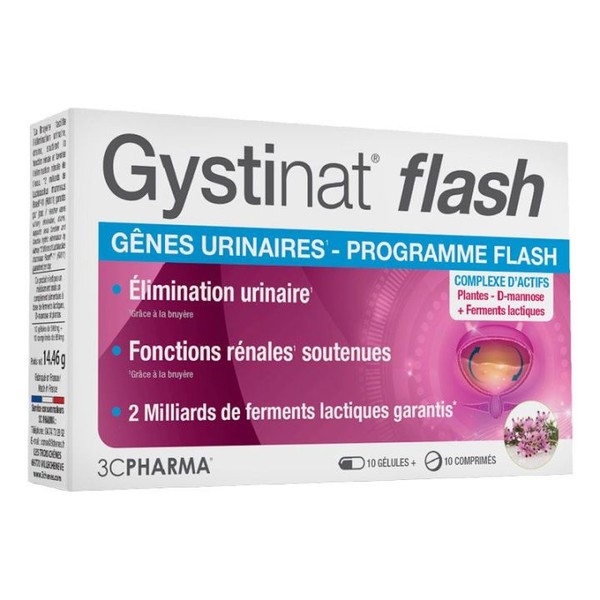 3C Pharma Gystinat Flash 10 Comprimés + 10 Gélules