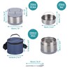 BELLE VOUS Thermal Food Container with Spoon & Bag -
