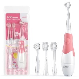 SEAGO SG513 ROSA Spazzolino sonico per bambini, rosa, 1xAA 1,5V (non incluso), 4 testine