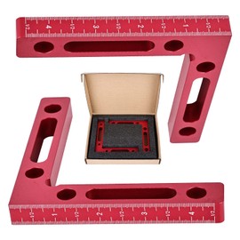 90 Degree Angle Clamp Twin Pack 90° L-Type Corner Clamp 12cm x 12cm Positioning Angle Aluminum Alloy Angle Clamps Corner Clamping Angle for Woodworking Carpenter Tool Carpenter Tool