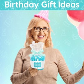 Teniinet Funny 60th Birthday Gift Ideas for Women - Unique & Thoughtful Presents for Senior Women, Special Socks to Celebrate Turning 60 (Turquoise Blue)