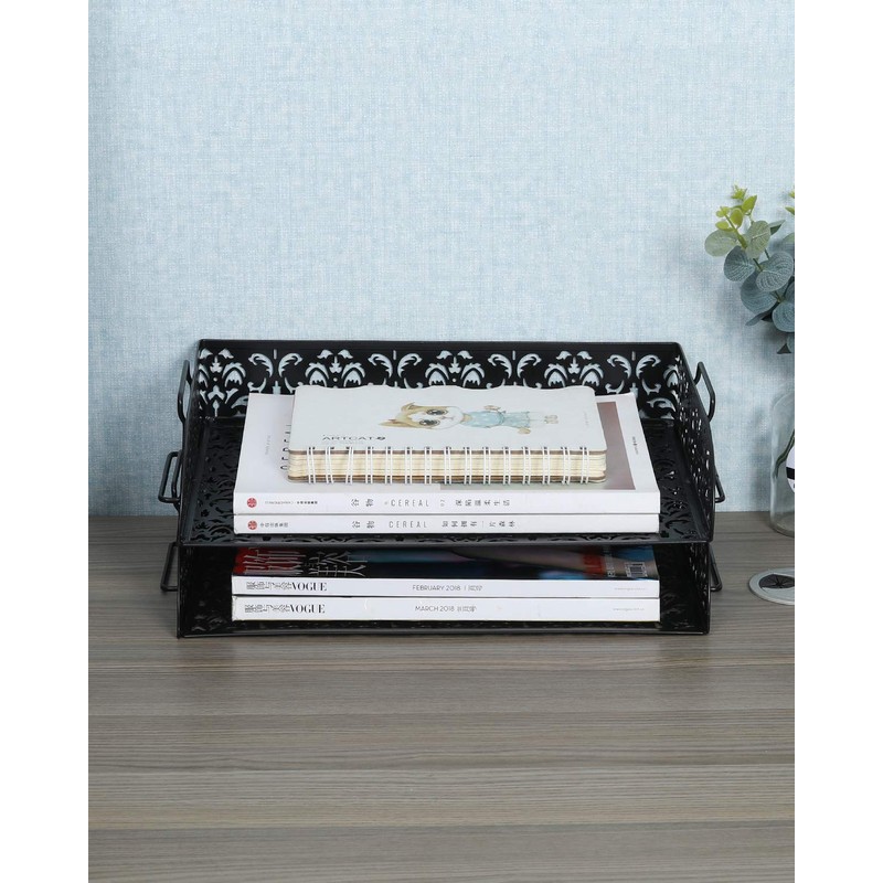 EasyPAG Desk Organizers and Accessories Stackable Paper Tray -2 Tier