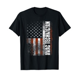 HVAC Technician Shirt American Flag T-shirt Gifts HVAC Tech T-Shirt