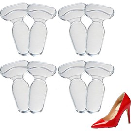 Almohadillas adhesivas para zapatos – Protector de talón antirrozaduras – Reduce ampollas y ajusta zapatos grandes – Espuma suave y transpirable – Para hombres y mujeres (Color: Transparente*4 Pares)