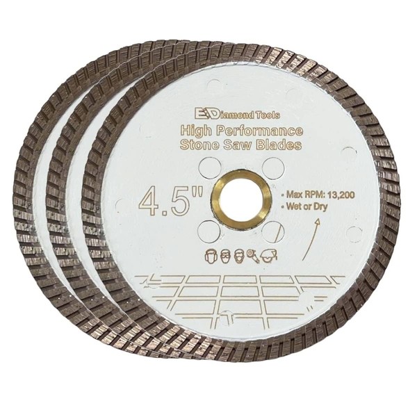 4.5" High Performance Diamond Saw Blades for Granite, Quartz, and