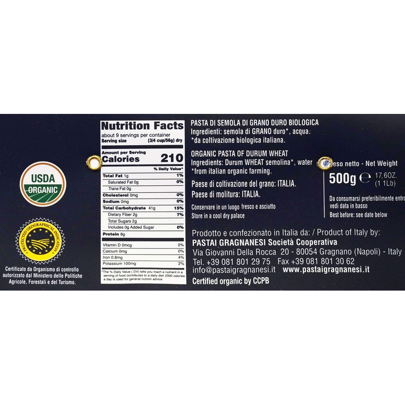 Bucatini Organic Italian Pasta di Gragnano | I.G.P. Protected |
