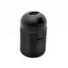 Socket E27 Black with Threaded Sheath and Cap Fine Thread