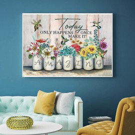 Diamond Painting Kits for Adults，DIY 5D Full Drill Diamond Art Kits Flower Excitation Language Diamond Dotz for Home Wall Decor, Gem Art 12 x 16 Inches