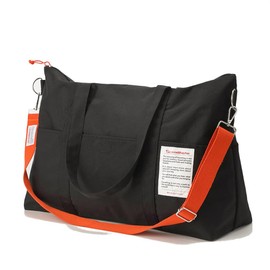 Travel Bag, Waterproof, 3-Way Carrying Bag, Boston Bag, 11.8 gal (35 L) Large Capacity, Travel Bag, Ultra Lightweight, Stylish Tote Bag, 2 Nights, 3 Days, Unisex, Travel, Business Trip, Black