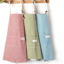 ViLiyDuo Pack of 2 Cooking Aprons, Kitchen Aprons, Waterproof Bib Apron with 2 Pockets, Barbecue Apron, Men and Women, Kitchen Apron, for Kitchen, Restaurant, Baking Apron, Coffee colour + red, 68 x