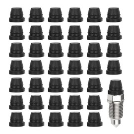 40PCS Car Brake Bleeder Screw Caps, Auto Rubber Grease Fitting Cap Dust Zerk Cover, Car Brake Bleeder Nipple Cap, Universal Brake Caliper Dust Stem Cover for Cars, Motorcycles