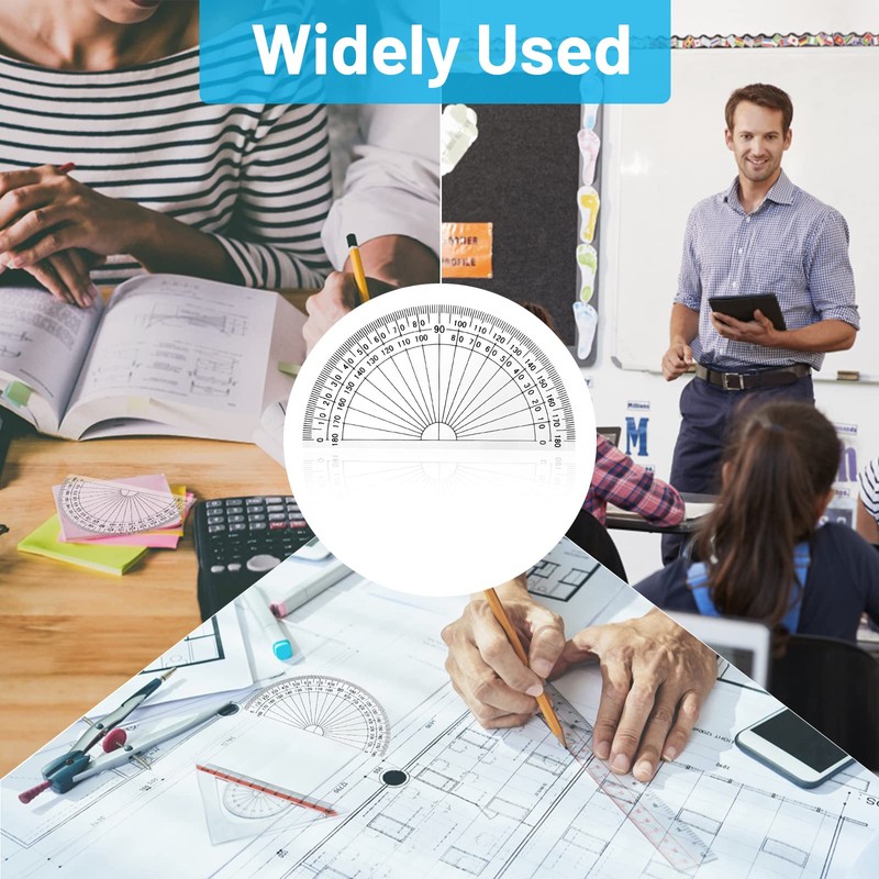 10 Pack Protractor 180 Degrees 4 Inch Protractor Geometry Set