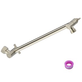 11 Inch Shower Head Extension Arm Brushed Nickel. Solid Brass Adjustable Shower Arm Extension.Lower Or Raise Any Rain Or Handheld Showerhead To Your Height & Angle – Universal Connection