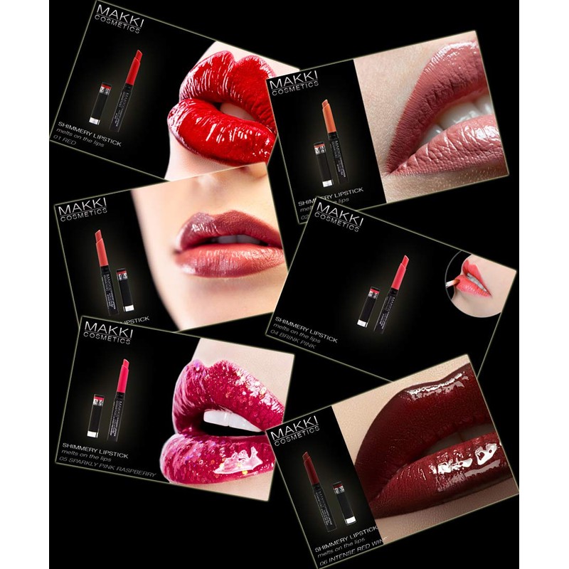 Shimmering Lipstick Shiny, Colour Waterproof Langhalt